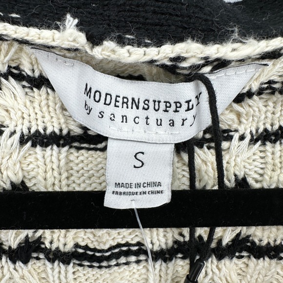 Modern Supply by Sanctuary Women's Striped Knit Cardigan Button Front Small - Picture 5 of 7